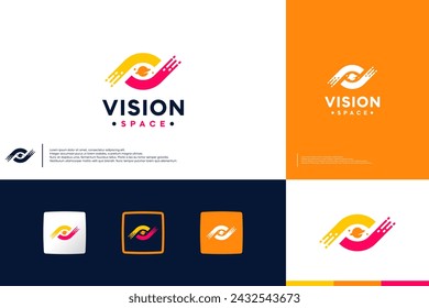 vision planet , galaxy , education, modern style , logo design inspiration.