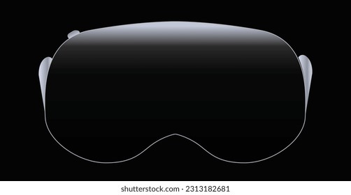 vision pro vr glasses, vector illustration