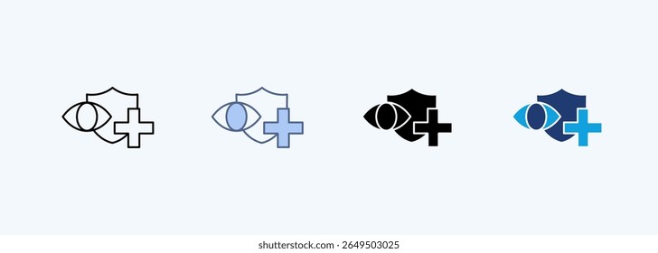 Vision Protection line icon single high quality

