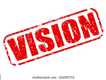 Vision red stamp text on white