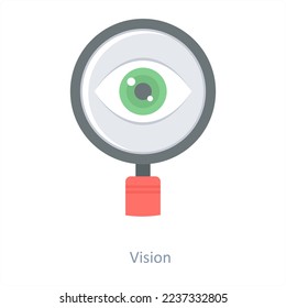 Vision and see icon concept