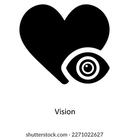 Vision and see icon concept