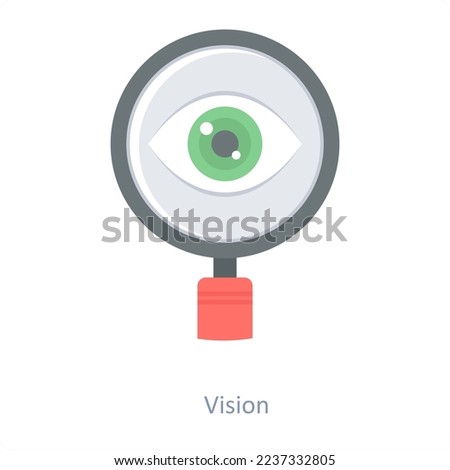 Vision and see icon concept