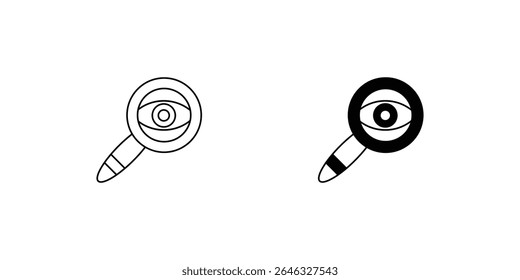 Vision set icon with white background vector stock illustration