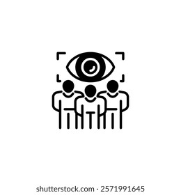 Vision Sharing line icon. Universal creative premium symbol. Vector sign icon logo template. Vector illustration