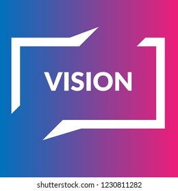 Vision Signlabel Vision Speech Bubble Vision Stock Vector (Royalty Free ...