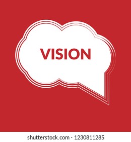 Vision sign,label. Vision speech bubble. Vision tag sign,banner