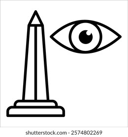 Vision Spire Icon Element For Design