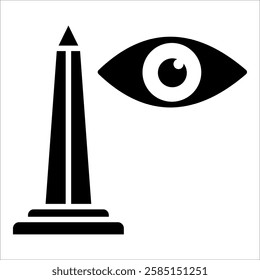 Vision Spire Icon Element For Design