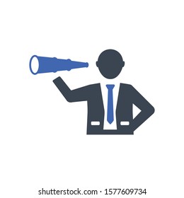 Vision, spyglass Icon, Vector graphics