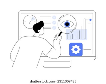 Vision statement abstract concept vector illustration. Business mission, company philosophy, strategic business planning, current and future goals and objectives, brand success abstract metaphor.