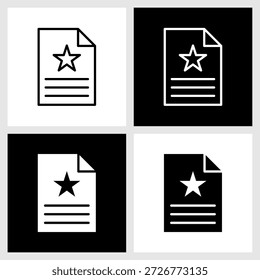 Icono de la declaración de la visión con el fondo blanco y negro