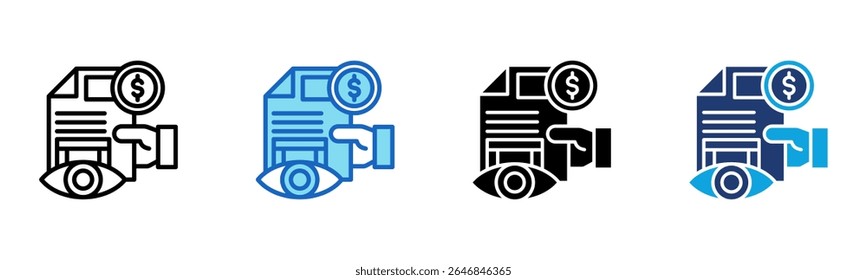 Ícone da Instrução Vision Ilustração do vetor de Estilos Múltiplos