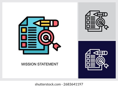 Ícone da Instrução Vision Ilustração do vetor de Estilos Múltiplos