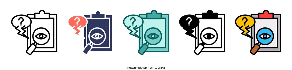 Vision Statement Icon Multiple Vector Illustration