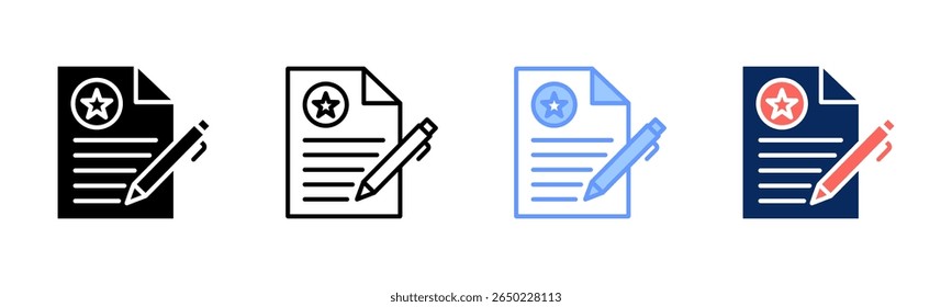 Vision Statement icon sheet multiple style collection