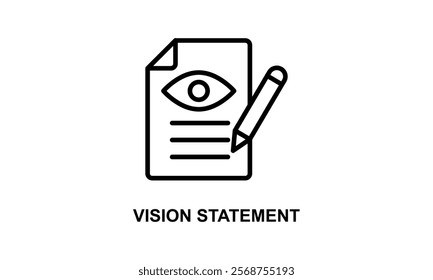 Vision Statement Isolated Vector, Icon Or Logo Sign Symbol Illustration