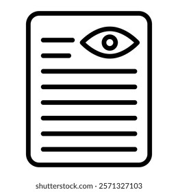 Vision Statement Vector Line Icon Design