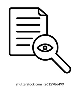Vision Statement Vector Line Icon Design