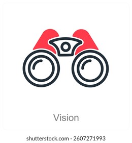 Vision and strategy icon concept