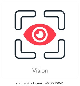 Vision and strategy icon concept