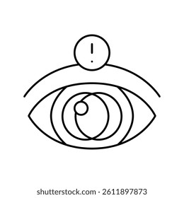 vision stroke line icon vector. vision stroke sign. isolated contour symbol black illustration