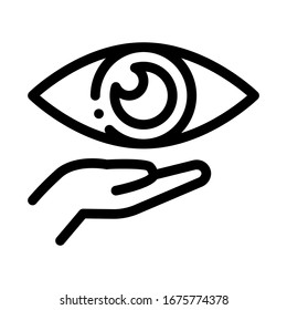 Vision Support Icon Vector. Outline Vision Support Sign. Isolated Contour Symbol Illustration