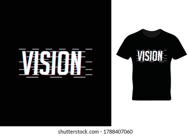 diseño de camiseta de visión en vector