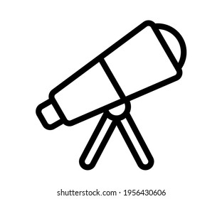 vision telescope discovery single isolated icon with outline style