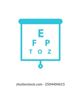 Icono de prueba de visión. Aislado sobre fondo blanco. 