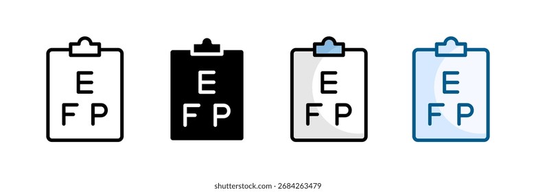 Vision Test Icon Set Multiple Style Collection