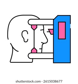 vision test ophthalmology line icon vector. vision test ophthalmology sign. isolated symbol illustration