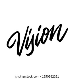 Vision text, With creative drawing charts. Inspiration concept modern design template workflow layout. Vector illustration.
