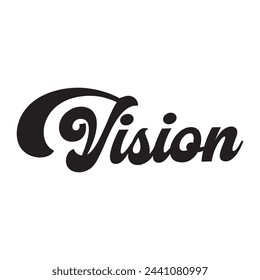 vision text on white background.