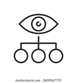 Vision thin line icons. Perfect pixel on transparent background