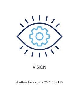 Vision dünne Linie Vektorsymbole.