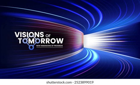 Vision of Tomorrow: An Innovative and Futuristic High-Tech Background with Depth and Dynamic Elements for an Enhanced Visual Experience-vector design