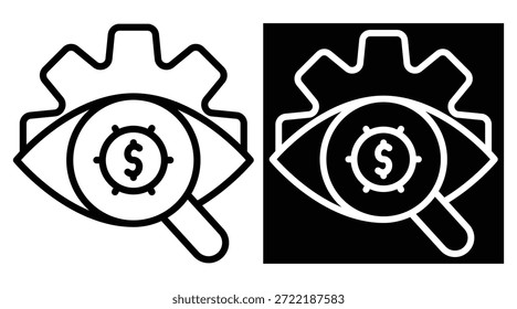 Versión de dos tonos de visión en fondo blanco y negro