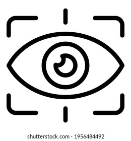 Vision value icon. Outline vision value vector icon for web design isolated on white background