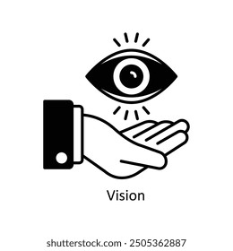 Vision  vector filled outline Icon Design illustration. Graphic Design Symbol on White background EPS 10 File