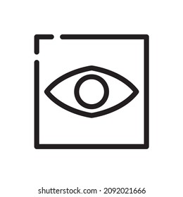vision vector icon, eye, view symbol. Modern,simple flat vector illustration for web site or mobile app