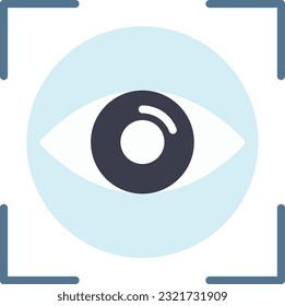 Vision Vector Icon Flat Style