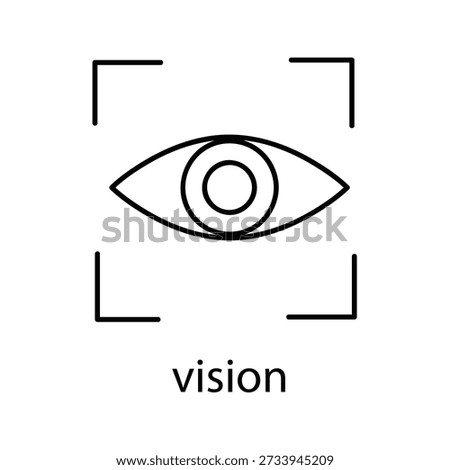 vision vector icon illustration for web and app on white background..eps
