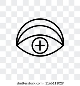 Vision vector icon isolated on transparent background, Vision logo concept