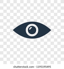 Vision vector icon isolated on transparent background, Vision transparency logo concept