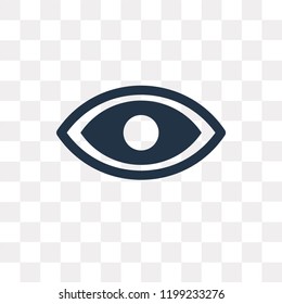 Vision vector icon isolated on transparent background, Vision transparency concept can be used web and mobile
