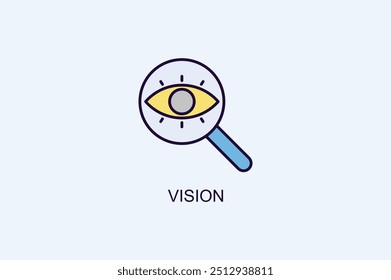 Icono de Vector de la visión o ilustración del logotipo