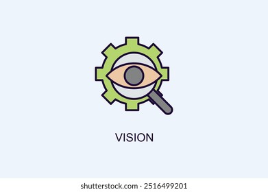 Icono de Vector de la visión o ilustración del logotipo