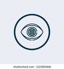 Vision Vector Icon. Sign of view, look, opinion, glance, peek, , glimpse, eyewink . Flat design style.