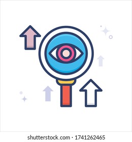 vision vector icon style illustration. Startup and New Business outline filled symbol icon. EPS 10